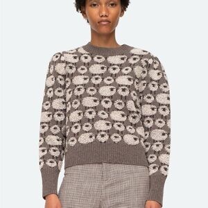 Sea New York Brown and Cream Floral Sweater